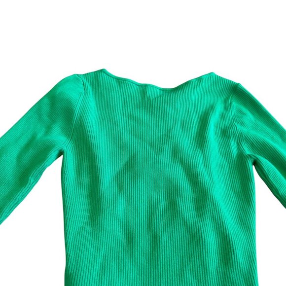 Wilfred Free Aritzia Long Sleeve Cutout Dress Green Stretch Size Small Womens - Picture 8 of 13